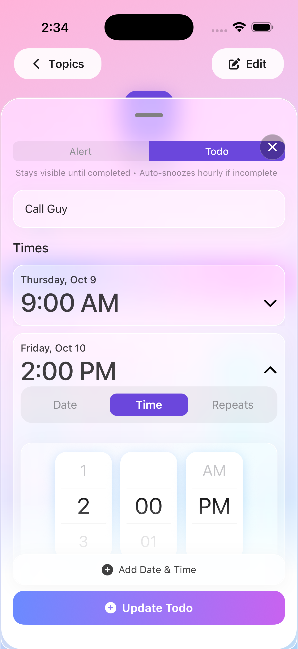 Multiple Schedules in One Alarm
